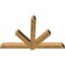 Ekena Millwork Kennewick Rough Sawn Timber Gable Bracket, Western Red Cedar, 60"W x 38"H x 4"D x 4"F, 15/12 Pitch GBW060X38X0404KEN00RWR - alternate 5